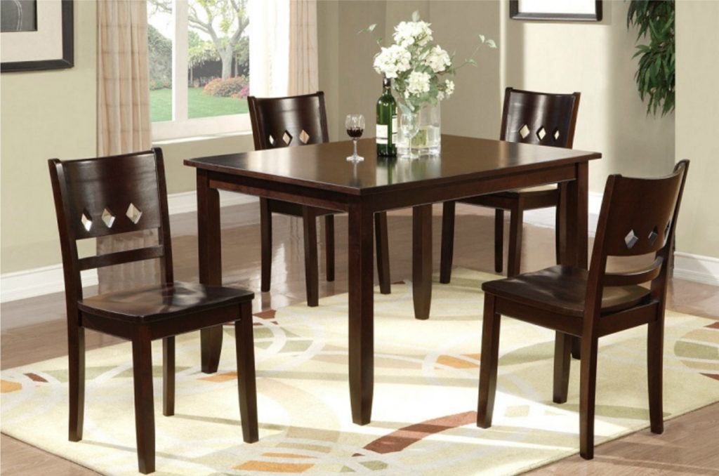 F2242 5 Pcs Dining Set Cherry S1200