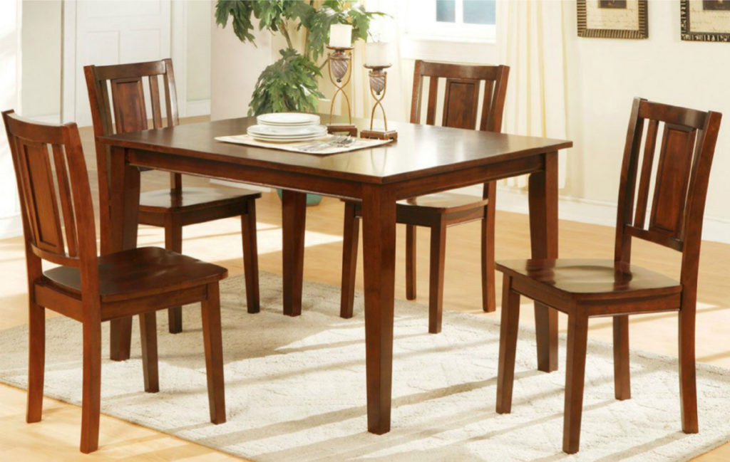 F2249 5 Pcs Dining Set Cherry S1200