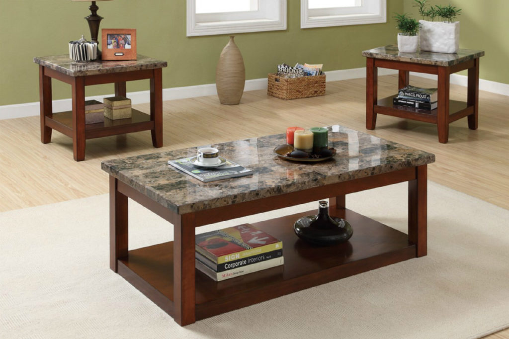 F3135 3 Pcs Coffee Table Oak Cherry S1200