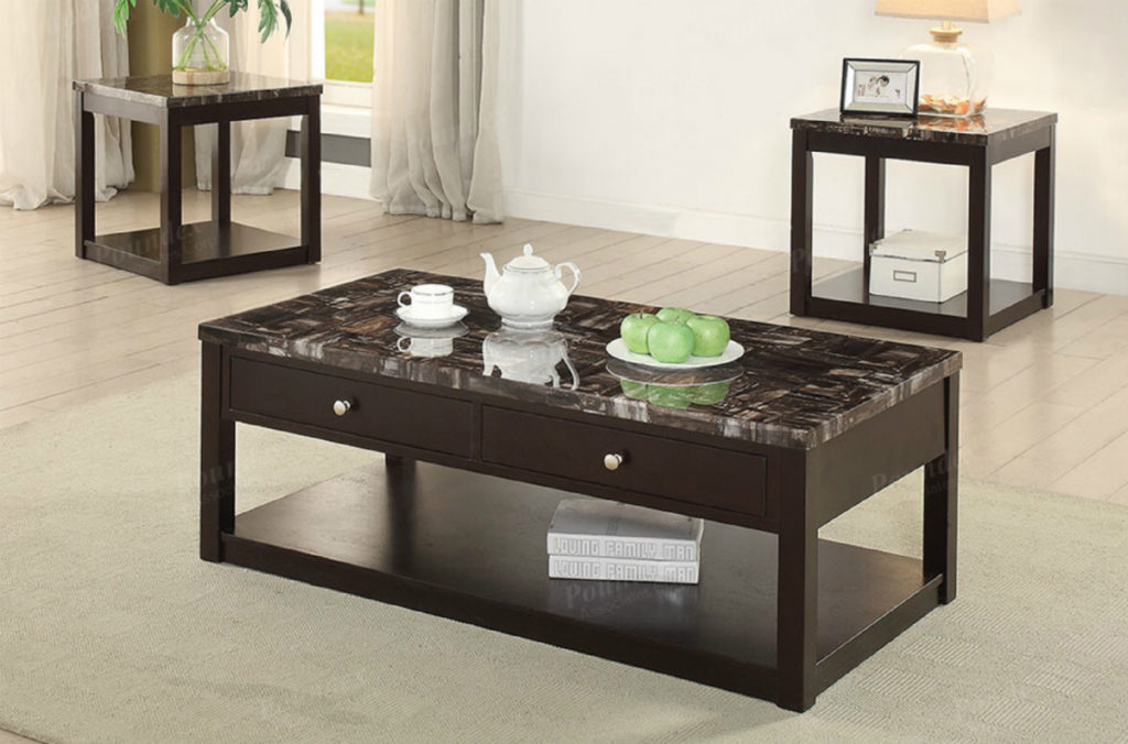 F3141 3 Pcs Coffee Table Black S1200